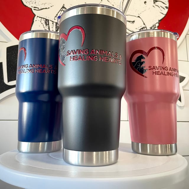 Saving Animals & Healing Hearts Tumbler.