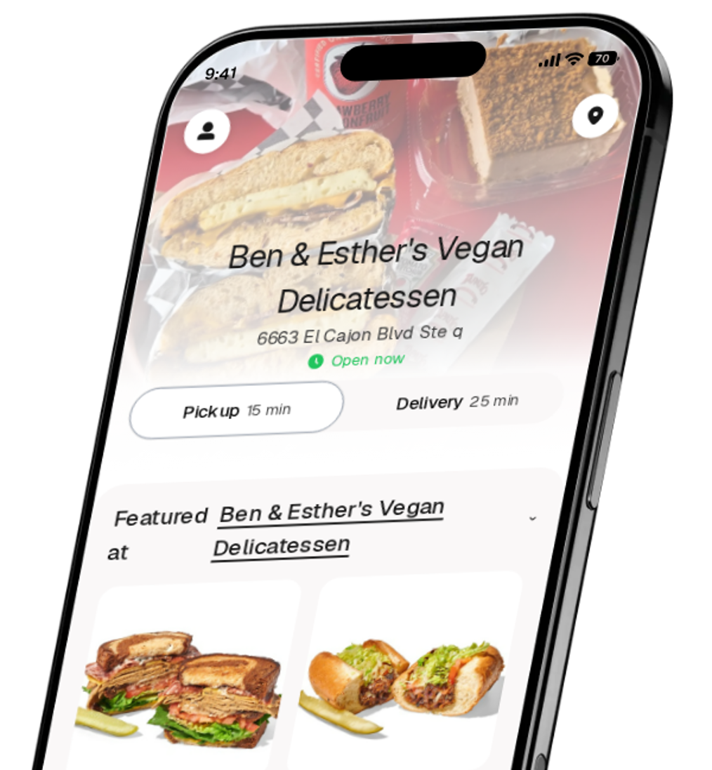 Ben & Esther's Vegan Delicatessen app preview