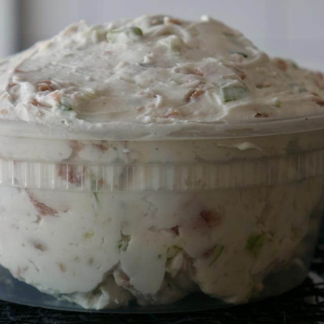 8 oz Bacon-Scallion Cream Cheese.