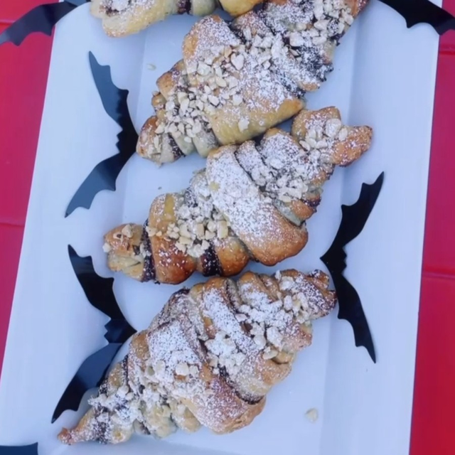 Hazelnut Peanut Butter Croissants.